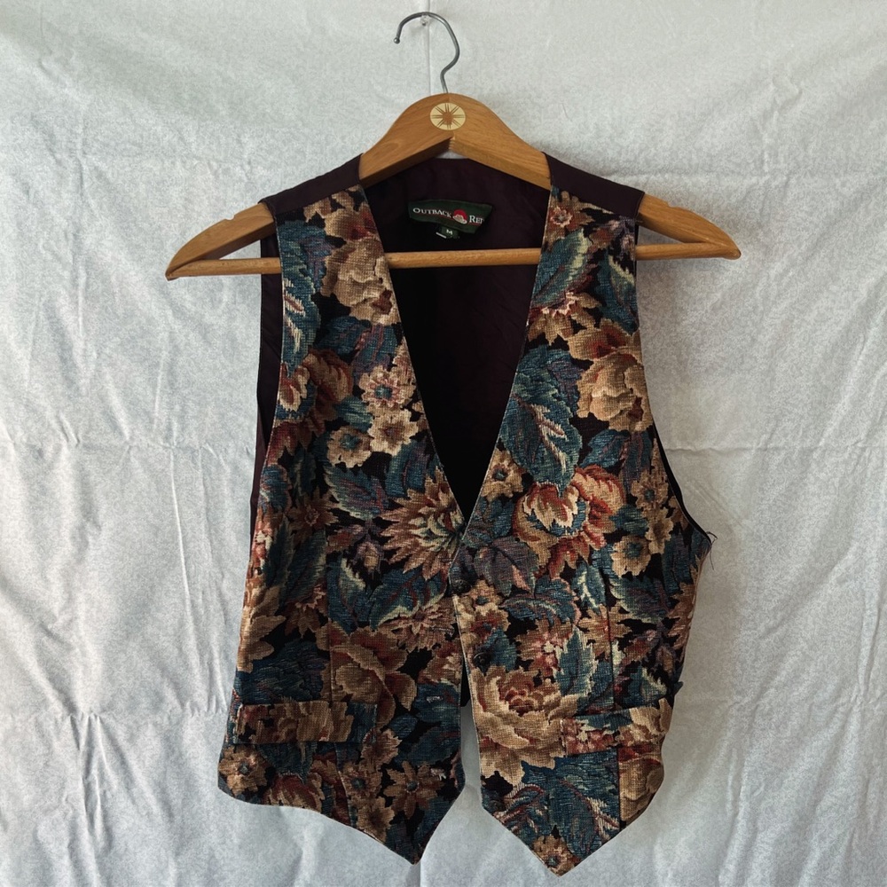 Vintage floral vest